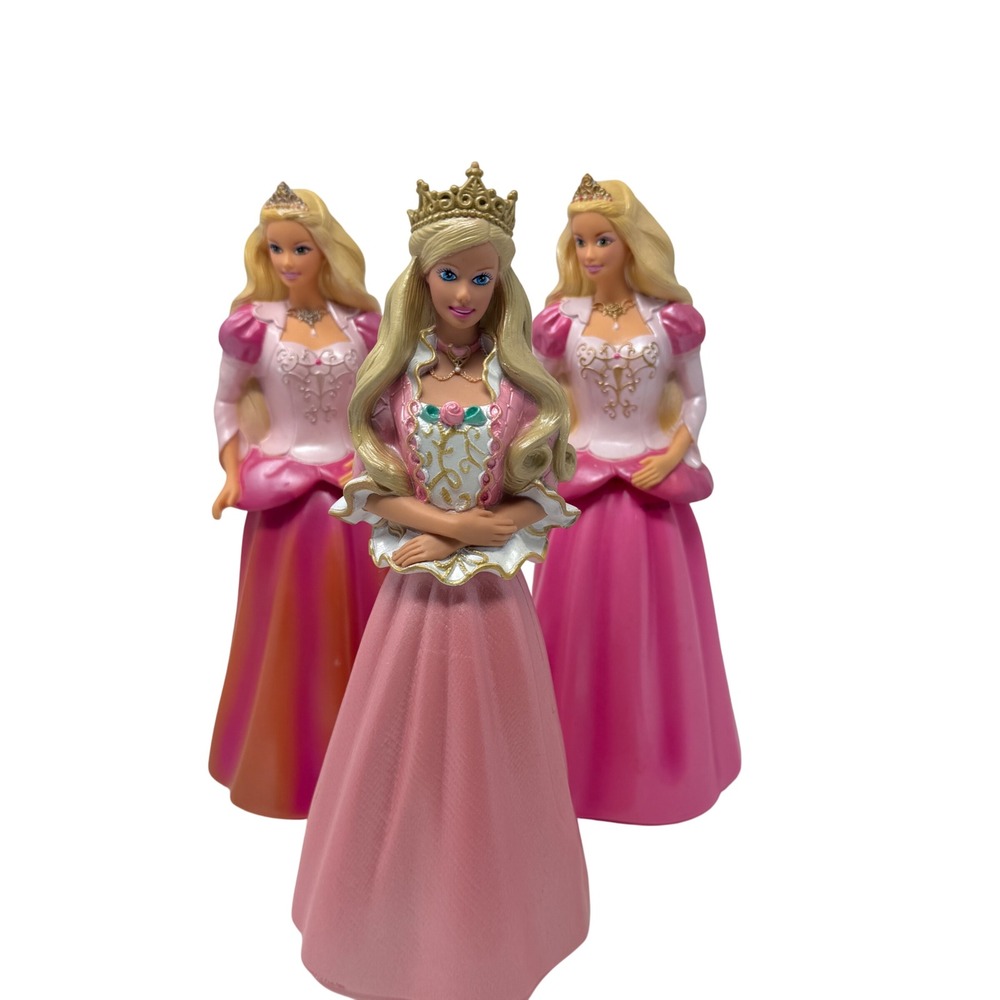 Vintage Barbie Princess and the Pauper Bubble Bath Decanter Bottles Set of 3